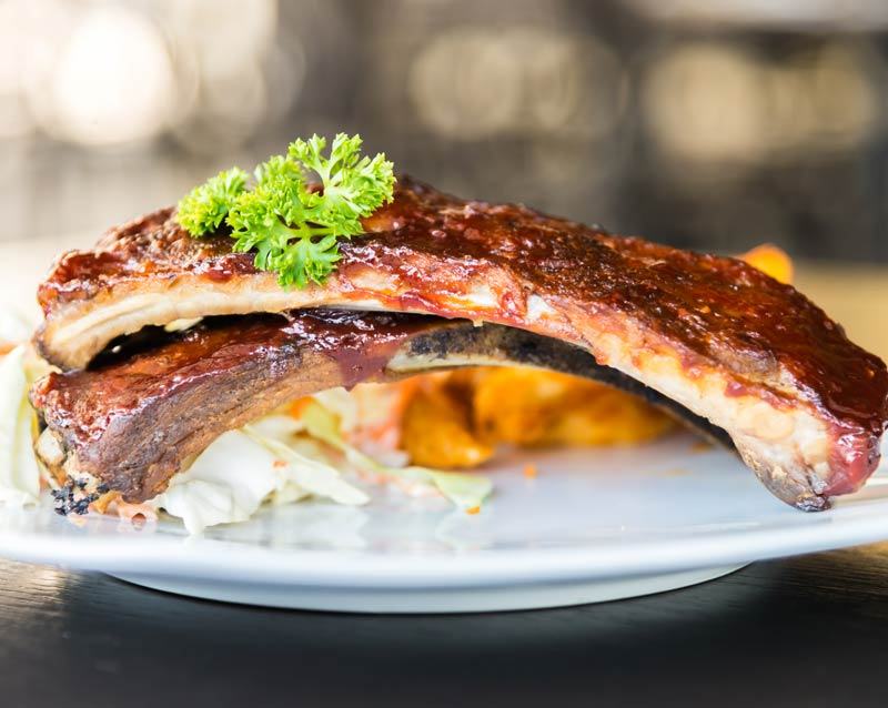 Costillas de cerdo en salsa sticky